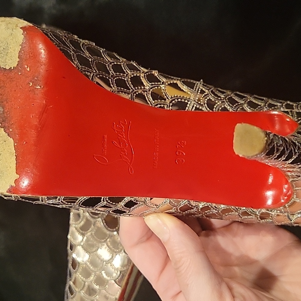 Louboutin silver red bottoms ๐ ๐ - Picture 5 of 6